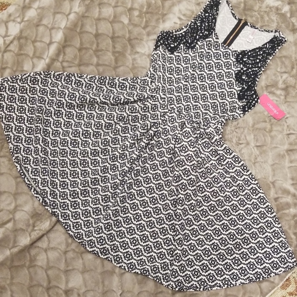 Black and White Print Dress